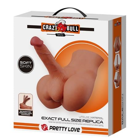 2 İşlevli Realistik 17,3 cm Penisli Anal Girişli Erkek Kalça - Rhyne - BDM1373