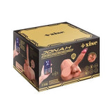 2 İşlevli Realistik 21,5 cm İleri Geri Hareket Penisli Anal Girişli Erkek Kalça - Jonah - BDM1641