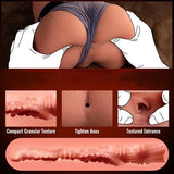 2 İşlevli Realistik 21,5 cm İleri Geri Hareket Penisli Anal Girişli Erkek Kalça - Jonah - BDM1641