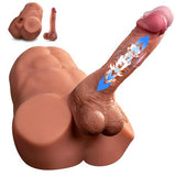 2 İşlevli Realistik 21,5 cm İleri Geri Hareket Penisli Anal Girişli Erkek Kalça - Jonah - BDM1641