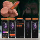 2 İşlevli Telefondan Kumandalı Realistik 24 cm İleri Geri Hareket Penisli Anal Girişli Erkek Kalça - Gretel - BDM1640