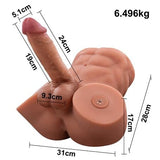 2 İşlevli Telefondan Kumandalı Realistik 24 cm İleri Geri Hareket Penisli Anal Girişli Erkek Kalça - Gretel - BDM1640