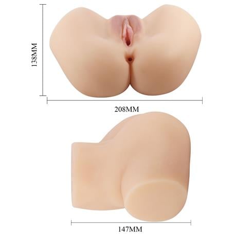 2 İşlevli Titreşimli Suni Vajinal ve Anal Masturbatör - Hailey - BDM1383