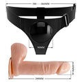 20 cm Belden Bağlamalı İçi Dolu Strapon Penis - Tom - BDM1499