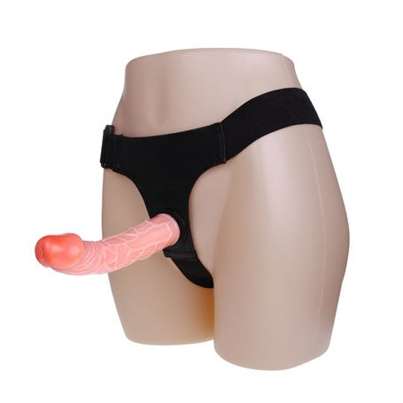 20 cm Belden Bağlamalı İçi Dolu Strapon Penis - B1085