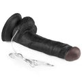 20 cm Belden Bağlamalı İçi Dolu Titreşimli Zenci Strapon Dildo - LV715127