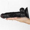 20 cm Belden Bağlamalı İçi Dolu Titreşimli Zenci Strapon Dildo - LV715127