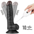 20 cm Belden Bağlamalı İçi Dolu Titreşimli Zenci Strapon Dildo - LV715127