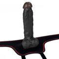 20 cm Belden Bağlamalı İçi Dolu Zenci Strapon Dildo - LV715027