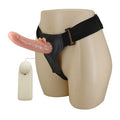 20 cm Belden Bağlamalı Oynar Başlı Vibratör İçi Dolu Strapon Penis - BDM0125