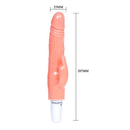 20 cm Klitoris Uyarıcılı Titreşimli Vibratör Dildo Penis - CA-BDM1048