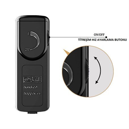 20 cm Kumandalı Belden Bağlamalı 360° Oynar Başlı Titreşimli Vibratör Realistik Penis Vibratör - BDM8015B