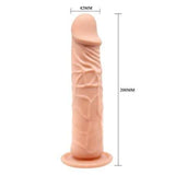20 cm Belden Bau011flamalu0131 Realistik Vantuzlu Dildo Penis Set - BDM7013RB