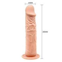 20 cm Belden Bağlamalı Realistik Vantuzlu Dildo Penis Set - CA-BDM7013RB