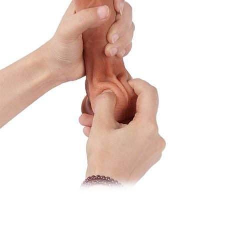 20 cm Yeni Nesil Çift Katmanlı Realistik Vantuzlu Dildo Penis - Jack - BDM1028B