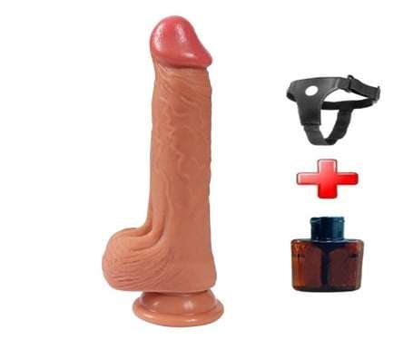20 cm Yeni Nesil Çift Katmanlı Realistik Vantuzlu Dildo Penis - Jack - BDM1028B