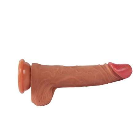 20 cm Yeni Nesil Çift Katmanlı Realistik Vantuzlu Dildo Penis - Kevin - BDM1027