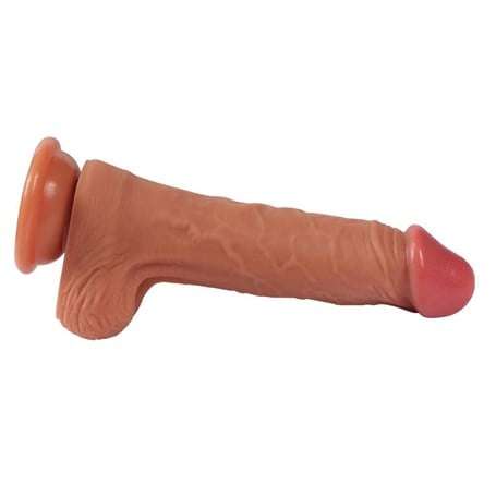 20 cm Yeni Nesil Çift Katmanlı Realistik Vantuzlu Dildo Penis - Jack - BDM1028B
