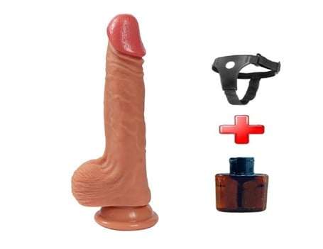 20 cm Yeni Nesil Çift Katmanlı Realistik Vantuzlu Dildo Penis - Kevin - BDM1027B