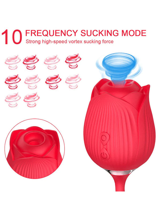 NOXXX Titreşimli İtme Hareketli Rose Vibratör - 202103