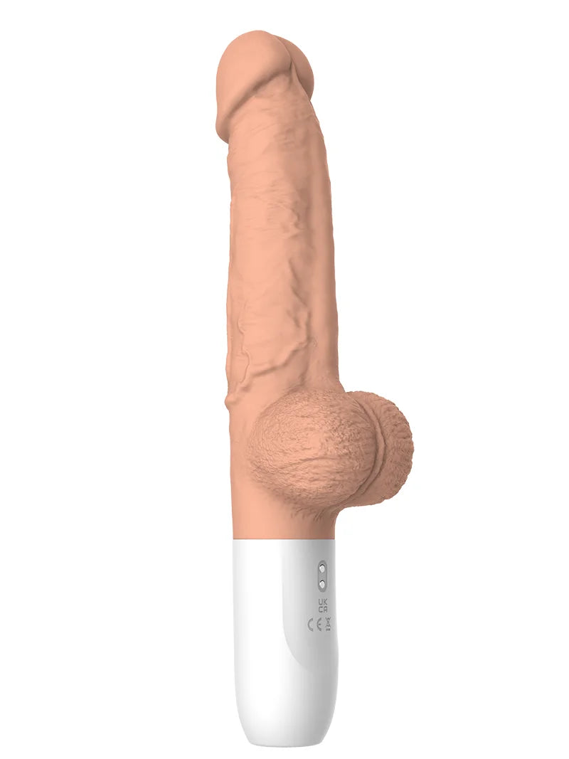 VEXXOR 18 cm Isıtmalı İtmeli Gerçekçi Vibratör – Vantuzlu - 203102