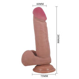 [DEV İNDİRİM] %35 İndirim – 20,5 cm Çift Katmanlı Gerçekçi Dildo Penis - CA-BDM1320
