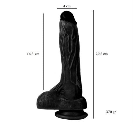 20,5 cm Belden Bağlamalı Realistik Dildo Zenci Penis Set - BDM10030B