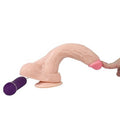 20,5 cm Belden Bağlamalı Titreşimli Realistik Dildo Penis Set - BDM10017VB