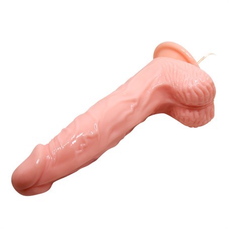 20,5 cm Belden Bağlamalı Oynar Başlı Titreşimli Realistik Vibratör Penis - Rota Dong - 8080B