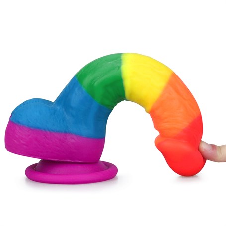 20,5 cm Renkli Realistik Vantuzlu Dildo Penis - LV410027