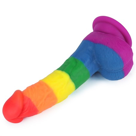 20,5 cm Renkli Realistik Vantuzlu Dildo Penis - LV410027
