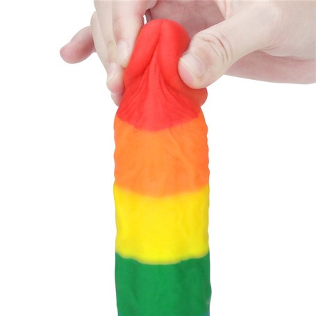 20,5 cm Belden Bağlamalı Renkli Realistik Vantuzlu Dildo Penis - LV410027B