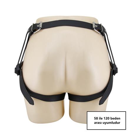 20,6 cm Belden Bağlamalı İçi Dolu Strapon Melez Penis - Wells - BDM1473