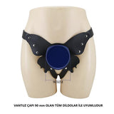 20,6 cm Belden Bağlamalı İçi Dolu Strapon Melez Penis - Wells - BDM1473