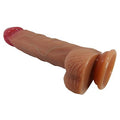 20,6 cm Belden Bağlamalı İçi Dolu Strapon Melez Penis - Wells - BDM1473