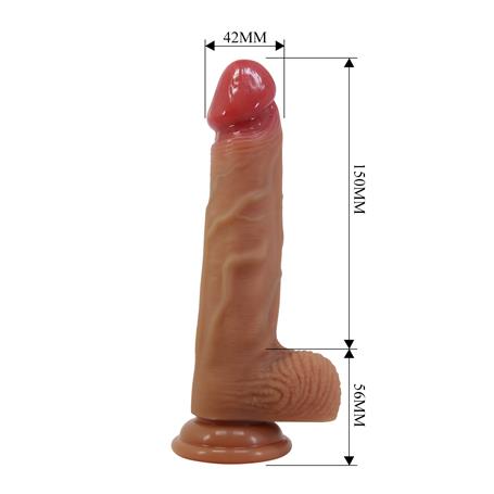 20,6 cm Belden Bağlamalı İçi Dolu Strapon Melez Penis - Wells - BDM1473