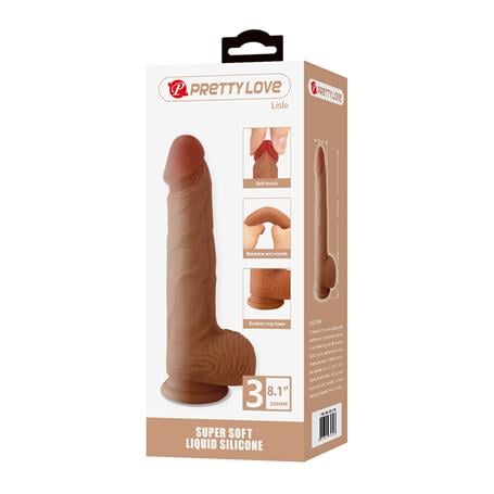 20,6 cm Realistik Vantuzlu Dildo Penis - Lisle - BDM1462