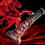 21 cm Et Dokulu Fantezi Renklerde Gerçekçi Çift Katmanlı Sünnetsiz Silikon Penis - Horse Power 5 - BDM1623