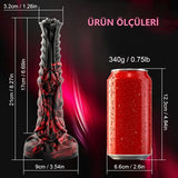 21 cm Et Dokulu Fantezi Renklerde Gerçekçi Çift Katmanlı Sünnetsiz Silikon Penis - Horse Power 5 - BDM1623