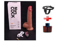 21 cm Manyetik Şarjlı Çift Katmanlı Uzaktan Kumandalı Titreşimli Silikon Penis - BDM1809B