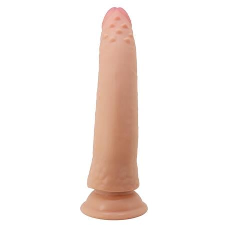 21 cm Yeni Nesil Çift Katmanlı Realistik Vantuzlu Testissiz Dildo Penis - Kable - BDM1502