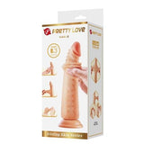 21 cm Yeni Nesil Çift Katmanlı Realistik Vantuzlu Testissiz Dildo Penis - Kable - BDM1502