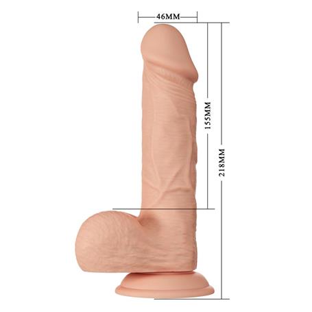 Belden Bağlamalı 21.8 cm Gerçekçi Kalın Dildo Penis - Bahamut - BDM1254B