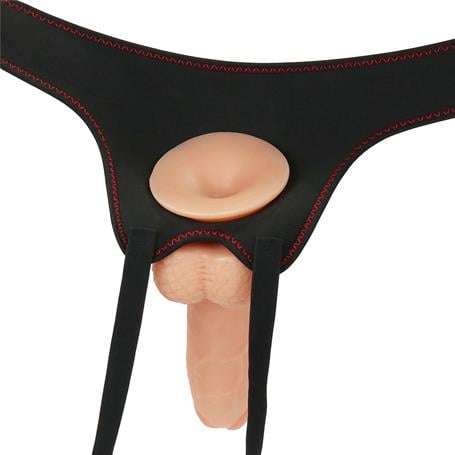 21,5 cm Belden Bağlamalı İçi Dolu Strapon Dildo - LV715008