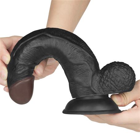 21,5 cm Belden Bağlamalı İçi Dolu Zenci Strapon Dildo - LV715028