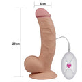 20 cm Belden Bağlamalı Titreşimli Realistik Dildo Penis Set - LV1093B