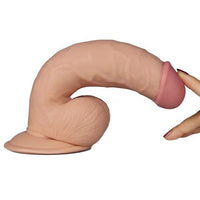 20 cm Belden Bağlamalı Titreşimli Realistik Dildo Penis Set - LV1093B