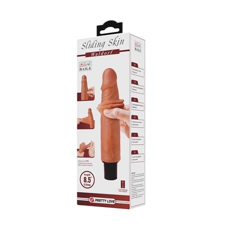 21,5 cm Çift katmanlı Güçlü Titreşimli Realistik Vibratör Gerçekci Penis Dildo - Waldorf - BDM1395