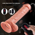 21,5 cm Uzaktan Kumandalı Su Fışkırtmalı Vantuzlu Realistik Dildo Penis - BDM1068