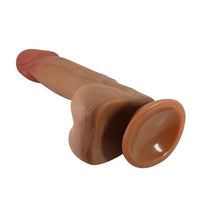 21,8 cm Et Dokulu Gerçekçi Çift Katmanlı Silikon Melez Penis - BDM1377